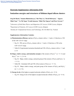 Ionization energies and structures of lithium doped silicon clusters