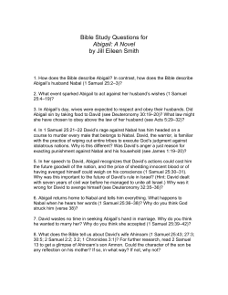 Bible Study Questions for Abigail: A Novel by Jill Eileen Smith