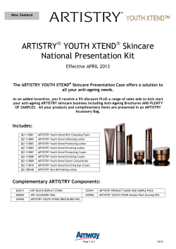 ARTISTRY&reg; Youth Xtend kit order form NZ