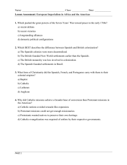 European Imperialism in Africa and the Americas