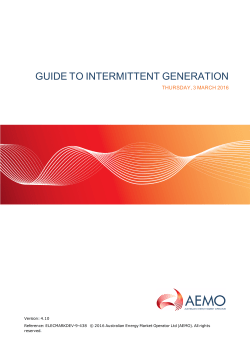 Guide to Intermittent Generation