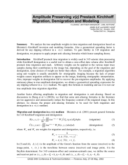 Amplitude Preserving v(z) Prestack Kirchhoff Migration