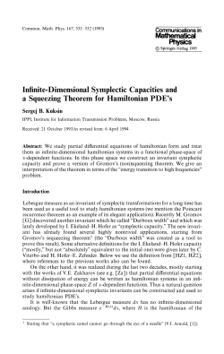 Infinite-dimensional symplectic capacities and a squeezing theorem