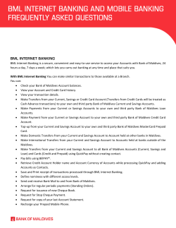 FAQ - Bank of Maldives