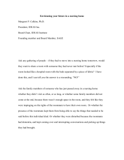 Envisioning your future in a nursing home