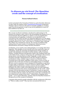 Tu dimunn pu vini kreol