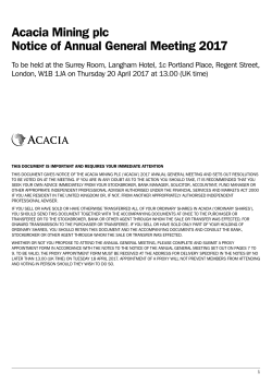 2017 Notice of AGM