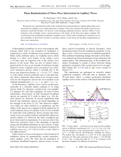 Phase Randomization of Three-Wave Interactions in Capillary