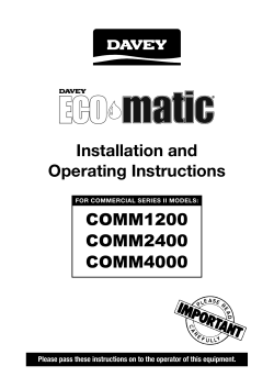 EcoMatic COMM Chlorinator Instruction