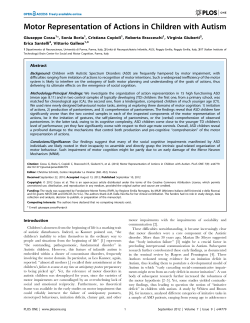 Motor Representation of Actions in Children with Autism