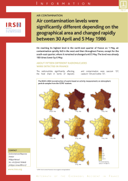 Air contamination levels were significantly different depending on