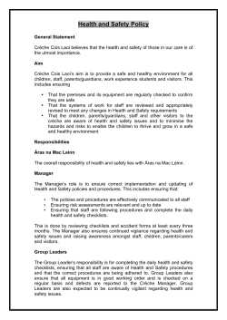 Health and Safety Policy