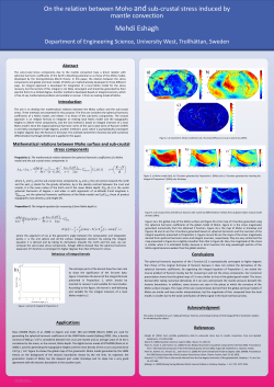 On the relation between Moho and sub