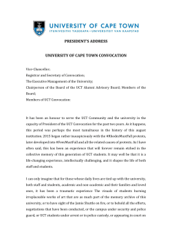 president`s address university of cape town convocation
