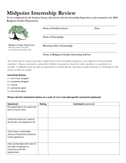 Midpoint Internship Review - Missouri State University