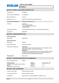 SAFETY DATA SHEET IO