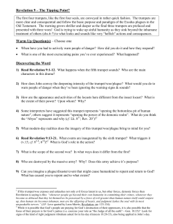 Revelation 9 &ndash; The Tipping Point? Warm Up Question(s) &ndash; Choose