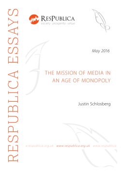 The Mission of Media in an Age of Monopoly