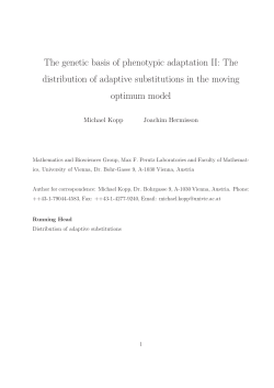 The genetic basis of phenotypic adaptation II: The distribution of