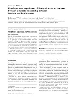Elderly persons` experiences of living with venous leg