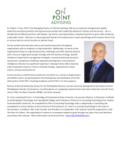 Dr. Robert J. Fazio, PhD is the Managing Partner