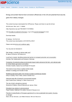 Energy and protein feed-to-food conversion efficiencies in the US