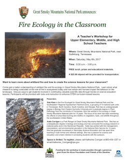 Fire Ecology in the Classroom