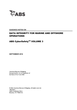 Guidance Notes on Data Integrity for Marine and Offshore Operations