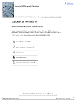 Evolution or Revolution? - The Belfer Center for Science and
