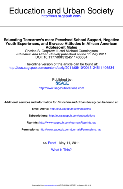 Education and Urban Society - College of Arts and Sciences