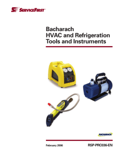 Bacharach HVAC and Refrigeration Tools and Instruments
