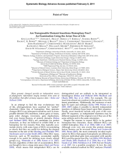 Point of View Are Transposable Element Insertions Homoplasy Free