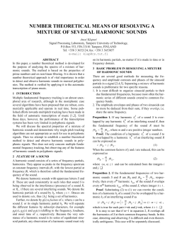 Number Theoretical Means of Resolving a Mixture of Several