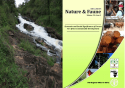 Economic and Social Significance of Forests for Africa`s Sustainable