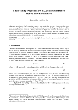 The meaning-frequency law in Zipfian optimization models of