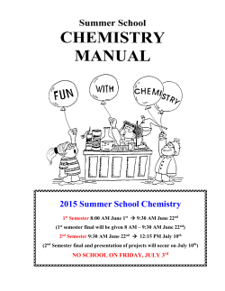 Chemistry - Monte Vista Christian School