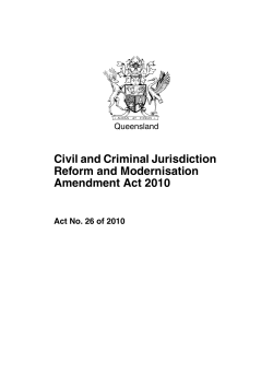 Civil and Criminal Jurisdiction Reform and Modernisation