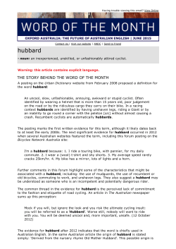 hubbard - Australian National Dictionary Centre