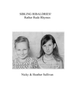 SIBLING RIBALDRIES! - South London Books