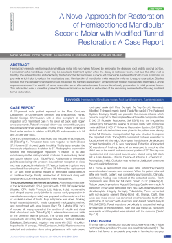 A Case Report - Journal of Clinical and Diagnostic Research