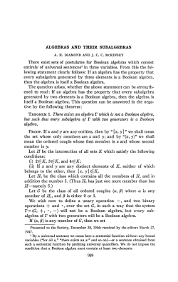 algebras and their subalgebras