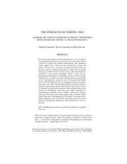 the strength of strong ties