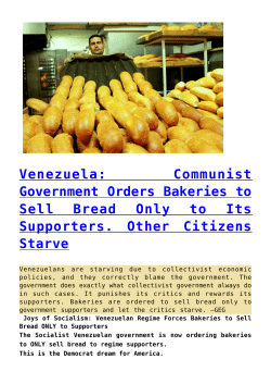 Communist Government Orders Bakeries to Sell Bread Only to Its