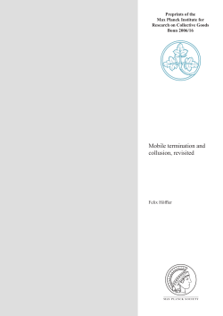 Mobile termination and collusion, revisited