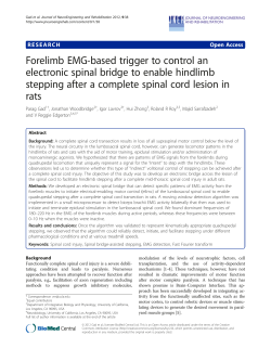 Forelimb EMG-based trigger to control an electronic spinal bridge to