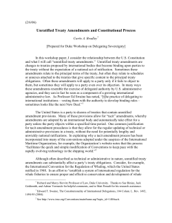 Unratified Treaty Amendments and Constitutional