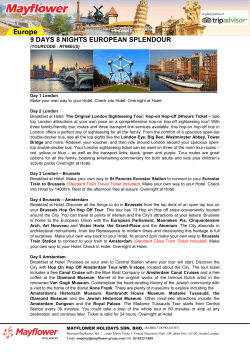 9 days 8 nights european splendour