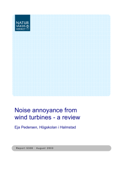 Noise annoyance from wind turbines