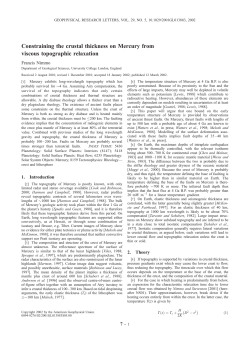 Constraining the crustal thickness on Mercury from viscous