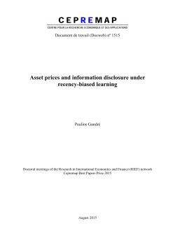 Asset prices and information disclosure under recency